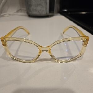 Book Club Bite Done Her 51mm Blue Light Blocking Reading Glasses InCrystal Lemon